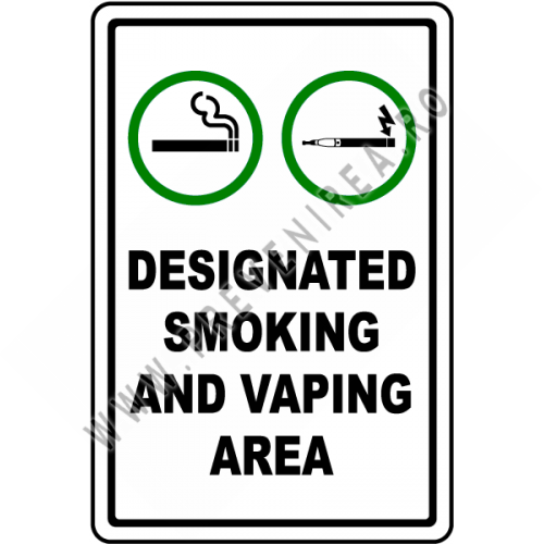 Semn pentru Zonă de Fumat și Vaping – Ușor de Observat pentru Angajați și Clienți