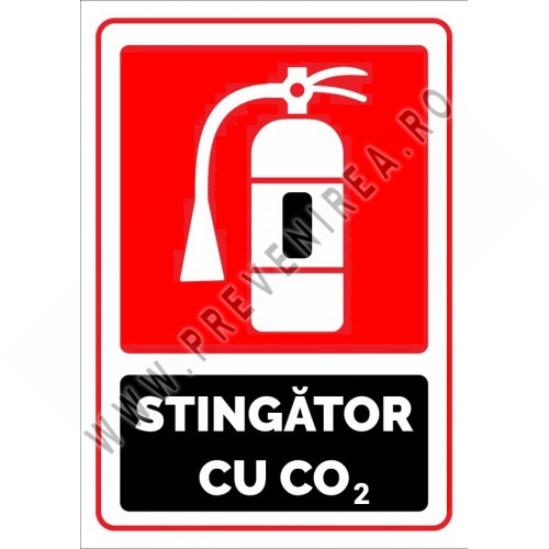 Semn cu stingator cu co2 Semn cu stingator cu co2