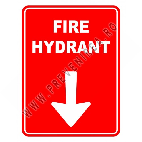 Plăcuță de marcaj cutie cu hidrant – Semnalizare sigură și durabilă pentru stingerea incendiilor