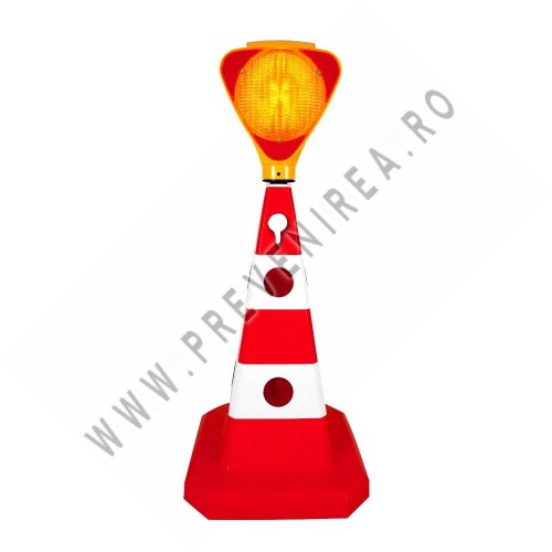 Con de semnalizare pentru trafic – Ideală pentru lucrări stradale și șantiere pe timp de noapte