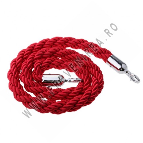 Cordon Snur Roșu cu Cârlig Silver – Eleganță și Organizare Profesională