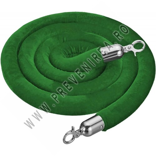 Cordon din Catifea Verde cu Cârlige Metalice – Eleganță, Durabilitate și Control Perfect al Mulțimii