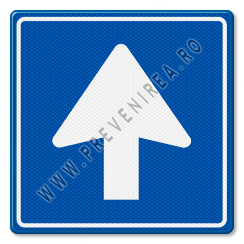 Indicator Rutier Aluminiu ‘Drum cu Sens Unic’ – Semnalizare Sigură și Durabilă pentru Trafic