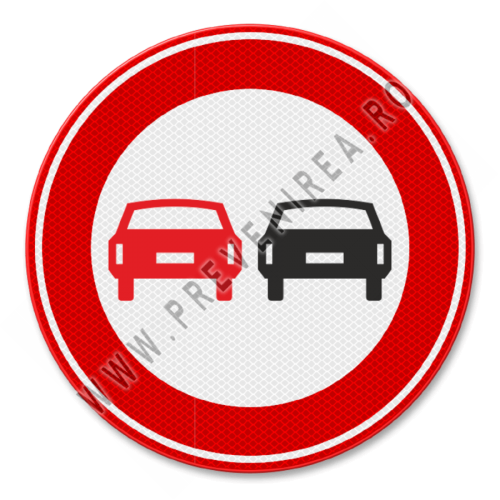 Indicator rutier Depășirea interzisă, aluminiu durabil – Ideal pentru drumuri publice și private