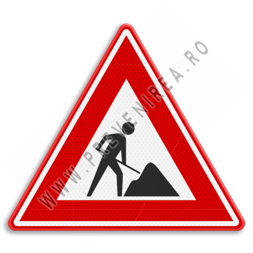 Indicator din Aluminiu pentru Semnalizare Lucrări – Siguranță și Vizibilitate Rutieră