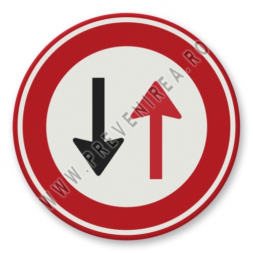 Prioritate față de traficul din sens opus aluminiu