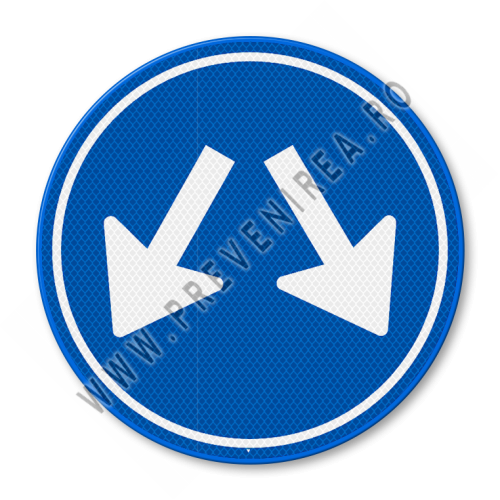 Trecerea la stânga sau la dreapta obligatorie din aluminiu