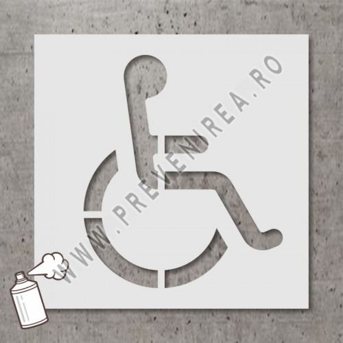 Sablon Parcare Handicap Dizabilități – Marcaj Loc Parcare Accesibil