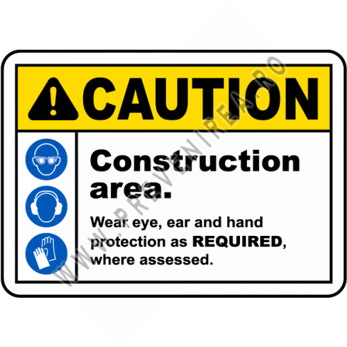 Construction Area PPE Sign Construction Area PPE Sign