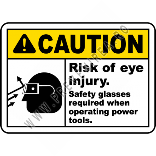 When Operating Power Tools Sign When Operating Power Tools Sign