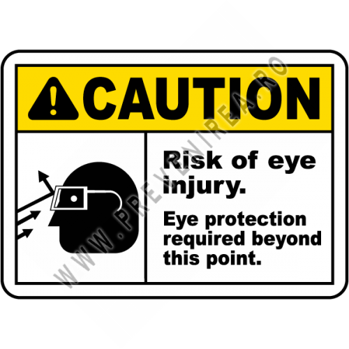 Risk Of Eye Injury Eye Protection Sign