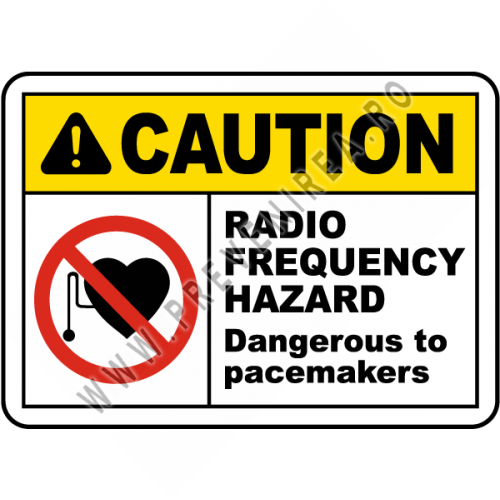 Indicator ATENȚIE – Pericol de Radiofrecvență | Protecție Esențială pentru Pacemaker