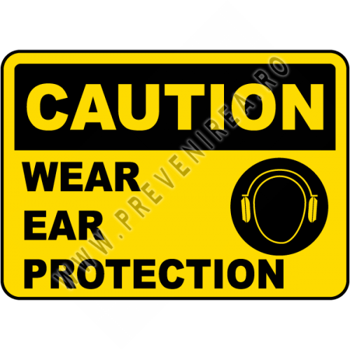 Indicator Atenție – Folosiți Protecție pentru Urechilor în Zonă