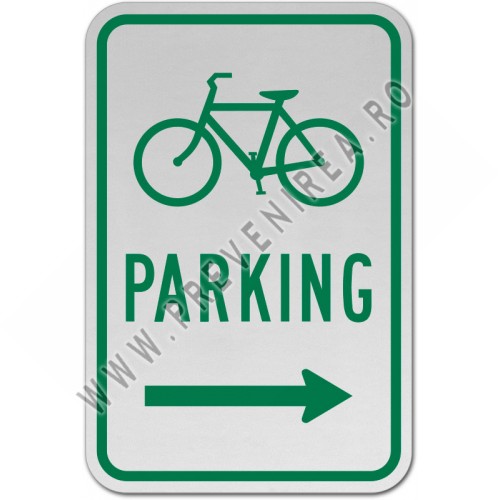 Bicycle Parking Right Arrow Sign Bicycle Parking Right Arrow Sign