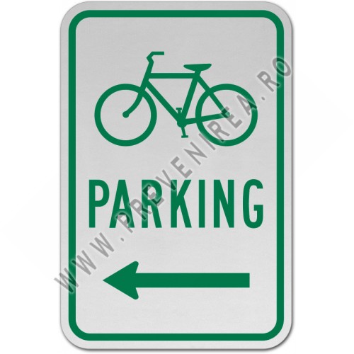 Bicycle Parking Left Arrow Sign Bicycle Parking Left Arrow Sign