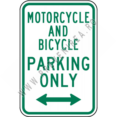 Motorcycle and Bicycle Parking Only Sign