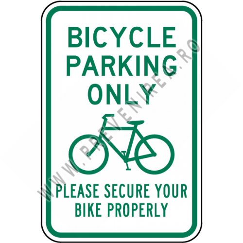 Bicycle Parking Only Secure Your Bike Properly Sign Bicycle Parking Only Secure Your Bike Properly Sign
