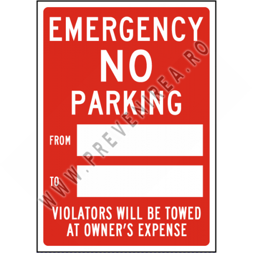 Indicator parcarea interzisa - În Caz de Incendiu – Evită Blocajul și Ridicarea Mașinii