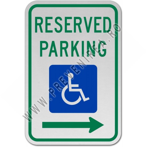 Accessible Reserved Parking Sign Right Arrow Accessible Reserved Parking Sign Right Arrow