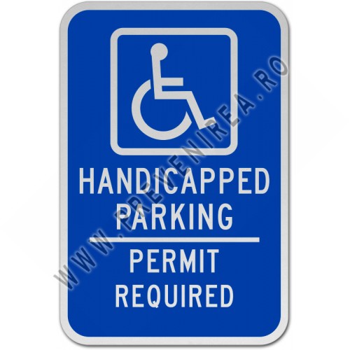 Handicapped Parking Permit Required Sign