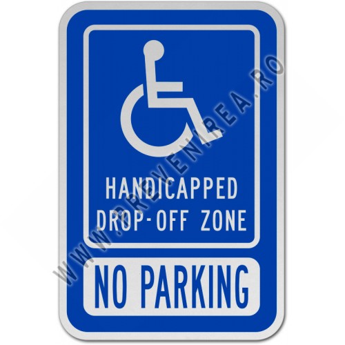 Indicator Zonă de Coborâre Persoane cu Dizabilități | Stop Staționare
