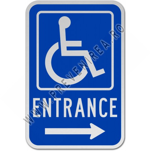 Accessible Entrance Sign Right Arrow Accessible Entrance Sign Right Arrow