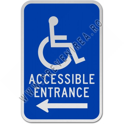 Accessible Entrance Left Arrow 