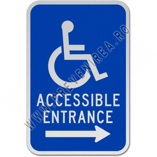Accessible Entrance Right Arrow
