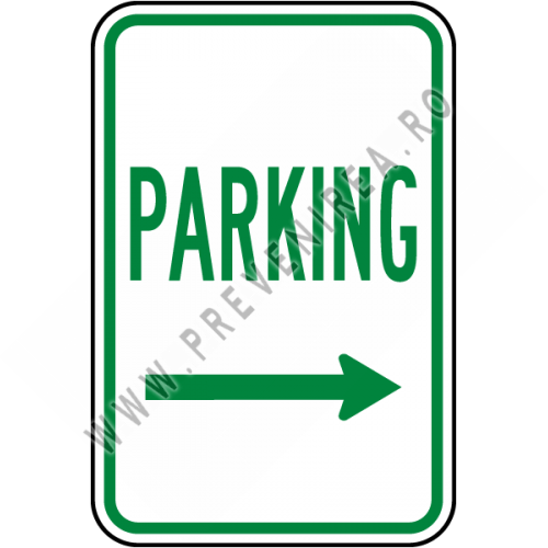Parking Right Arrow Sign