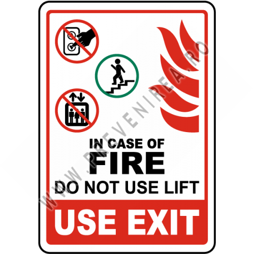 In Case of Fire Do Not Use Lift Sign In Case of Fire Do Not Use Lift Sign