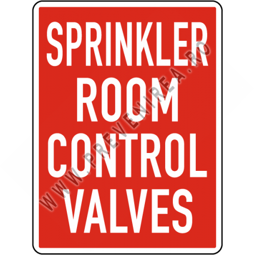 Sprinkler Room Control Valves Sign Sprinkler Room Control Valves Sign
