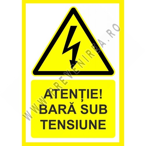 Placuta pentru bara sub tensiune