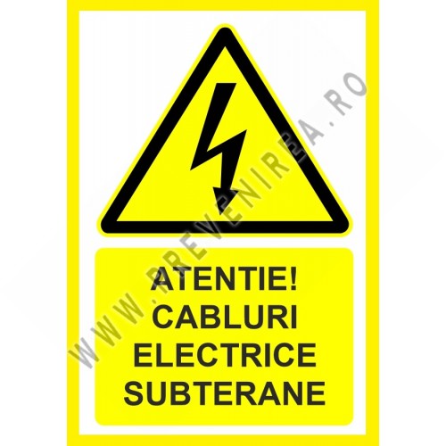 Placuta pentru cabluri electrice subterane