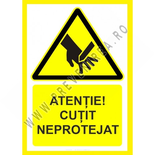 Placute atentie cutit neprotejat
