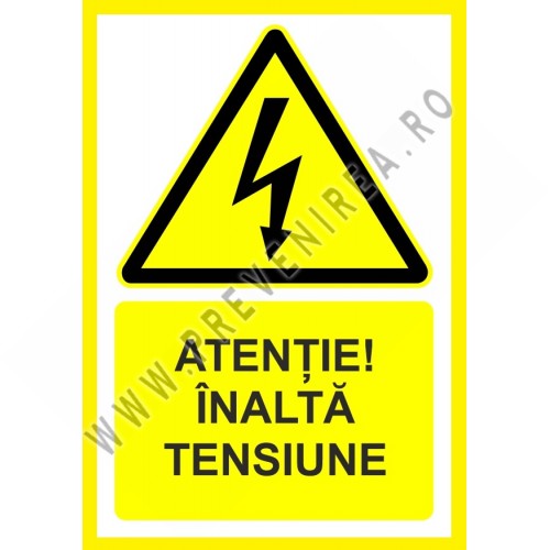 Placuta atentie inalta tensiune