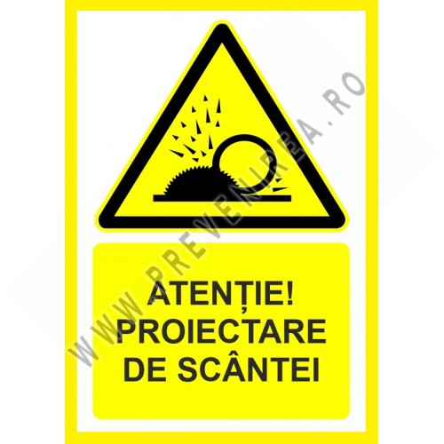 Placuta atentie proiectare de scantei