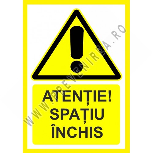 Placuta atentie spatiu inchis Placuta atentie spatiu inchis