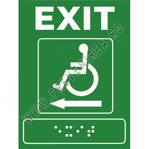 Plăcuță IEȘIRE pentru persoane cu dizabilități și nevăzători Plăcuță IEȘIRE pentru persoane cu dizabilități și nevăzători