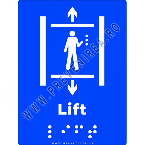 Plăcuțe Braille – Lift pentru persoane nevăzătoare