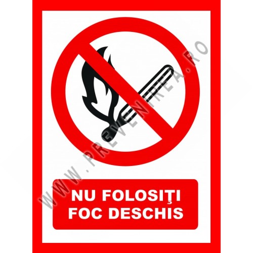 Placute nu folositi foc deschis