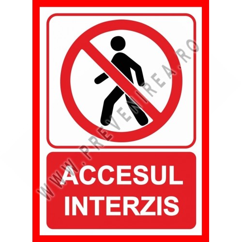 Placuta cu accesul interzis