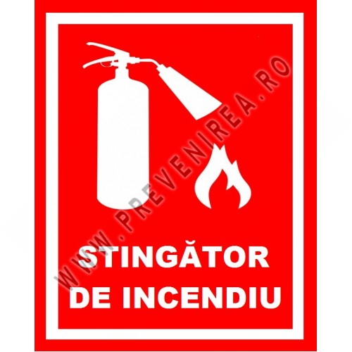 Placuta pentru stingator de incendiu Placuta pentru stingator de incendiu