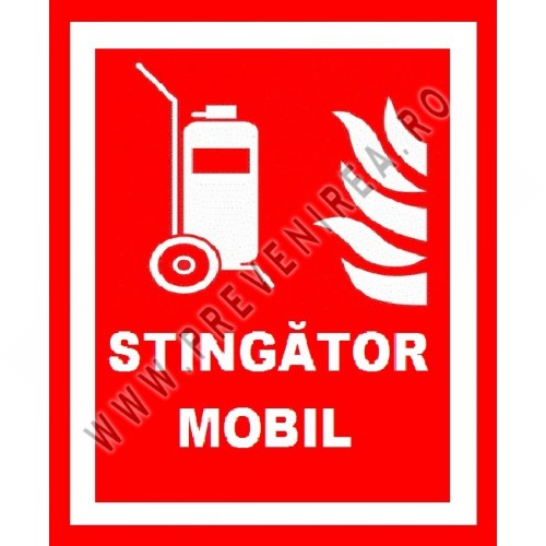 Placuta pentru stingator mobil