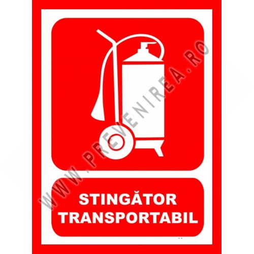 Placuta pentru stingator transportabil Placuta pentru stingator transportabil
