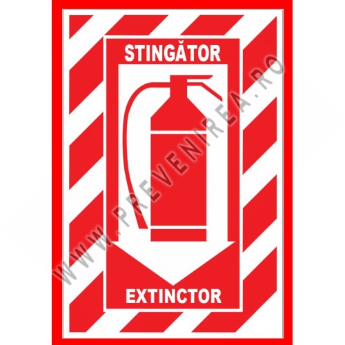 Placuta pentru stingator extinctor Placuta pentru stingator extinctor