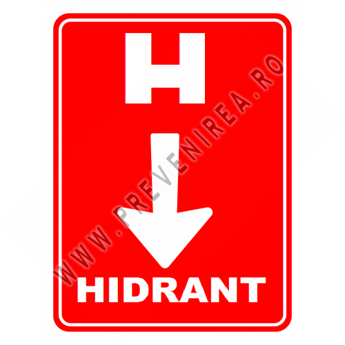 Placuta pentru hidrant cu directia in jos Placuta pentru hidrant cu directia in jos