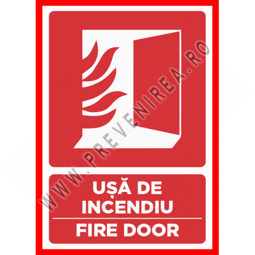 Placuta pentru usa de incendiu fire door Placuta pentru usa de incendiu fire door