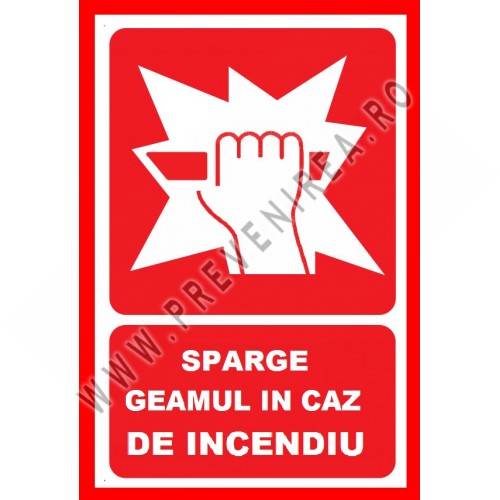 Placuta sparge geamul in caz de incendiu
