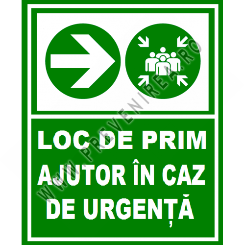 Placuta pentru loc de adunare in caz de urgenta la drepata Placuta pentru loc de adunare in caz de urgenta la drepata