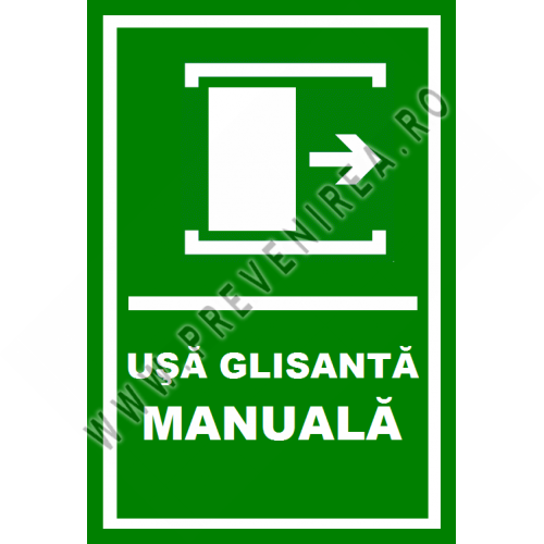 Placuta pentru usa manuala glisanta sprea dreapta  Placuta pentru usa manuala glisanta sprea dreapta
